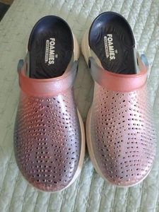 Skechers Foamies Go Walk 5-Glowing Star Blue Pink Mules Clogs Woman's Size 8 - Picture 1 of 11