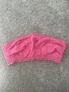 M&S pink lace bandeau strapless top S - Picture 1 of 6