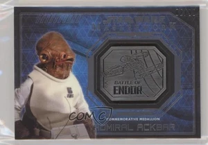 2016 Topps Star Wars Masterwork Medallion Relics Silver 2/99 Admiral Ackbar 1j8 - Picture 1 of 3