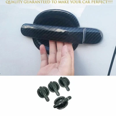 Cubierta de tazón de manija de puerta exterior de fibra de carbono para Volkswagen Jetta 2012-2018 Foto 1 de 4