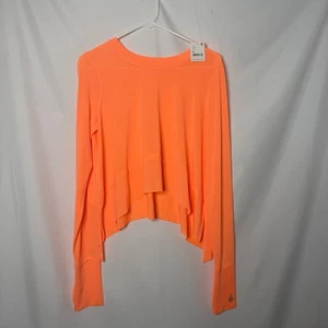 New with tags Free People Movement Orange Long Sleeve Tee M - Picture 1 of 7