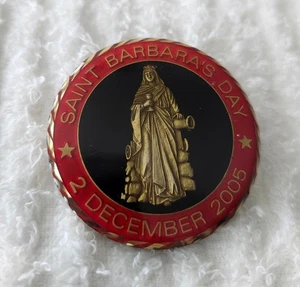 AUTHENTIC TOMPKINS BARRACKS SCHWETZINGEN GERMANY SAINT BARB RARE CHALLENGE COIN - Picture 1 of 3