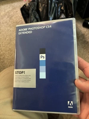 Adobe Photoshop CS4 Extended for Windows Full Retail version DVD w/Serial Number - Image 1 of 4