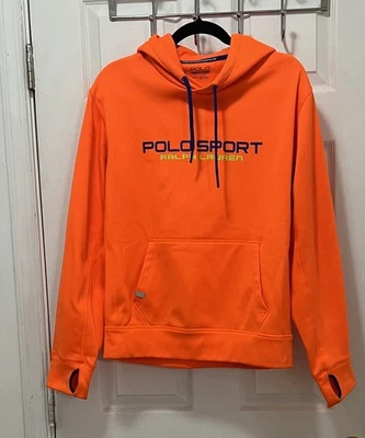 Sudadera con capucha Ralph Lauren POLO SPORT Performance para hombre | Naranja | Pequeña P67 Foto 1 de 4