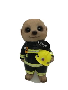 Firefighter Baby Meerkat Vivid Arts | Indoor/Outdoor Decoration Ornament gift - Picture 1 of 3