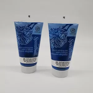 Confezione da 2 - Speedball - 3502 inchiostro da stampa a blocchi solubile in acqua blu - 2,5 fl oz ciascuno - Foto 1 di 4