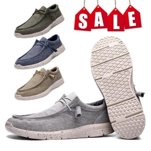 Mens Driving Loafers Slip On Walking Shoes Gym Casual Size Lightweight Trainers - Picture 1 of 24