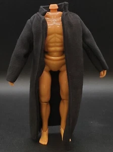 GIACCA CAPPOTTO ACCAPPATOIO NERO MEGO PERSONALIZZATA per FIGURINA scala 8" 1:9 - Foto 1 di 2