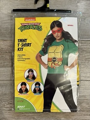 Nickelodeon, Teenage Mutant Ninja Turtles T-shirt Kit Costume Adult Medium 8-10 - Image 1 of 4