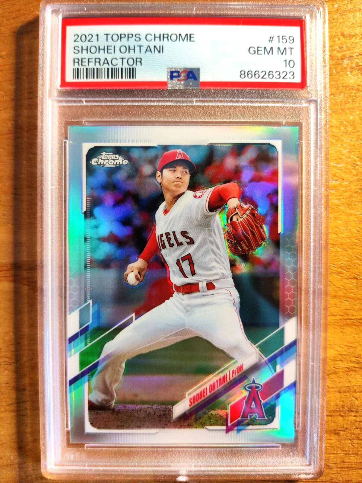 SHOHEI OHTANI 2021 TOPPS CHROME REFRACTOR #159 PSA 10 GEM MINT! LA DODGERS MVP!