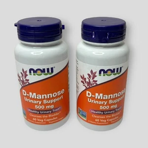 Now Foods D-Mannose Urinary Support 500mg 60 Veg Cap Exp 5/27 Lot Of 2 - Picture 1 of 6