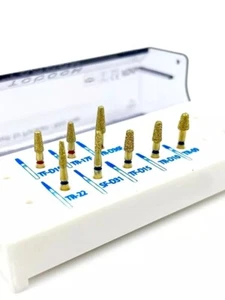 Dental Burs Inlay Onlay Bur Preparation Polishing Burs Kit FG0908D 8PCS/Kit - Picture 1 of 14