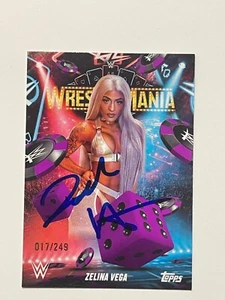 WWE ZELINA VEGA Signed Card Raw Smackdown - Picture 1 of 1