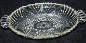 Ciotola ovale per caramelle o gusti in vetro tagliato vintage ottime condizioni - Foto 1 di 5