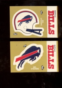 1983 Fleer Action BUFFALO BILLS Helm & Logo Sticker Set - Bild 1 von 1