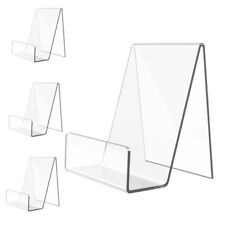 Acrylic Book Stand, Book Holder for Display, Clear Easel Stand for 4 Pack