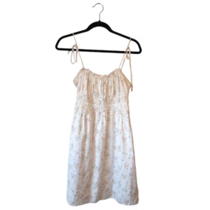 Wrangler X Billabong White Floral Linen Blend Dress Size L - Picture 1 of 6
