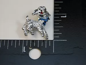 VECCHIA SPILLA VINTAGE AGNELLO OCCHI ROSSI GIOIELLO PERFETTE CONDIZIONI - Foto 1 di 3