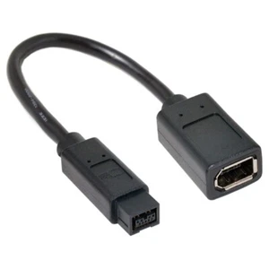 7.9inch IEEE 1394 6Pin Female to 1394b 9Pin Male Firewire Lead Extension Adapter - Photo 1/8