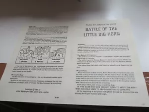 Battle Of The Little Big Horn Game Rules spares - Picture 1 of 1