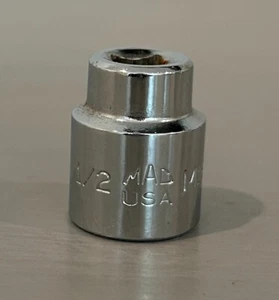 MAC TOOLS M162r 1/2" SAE SHALLOW SOCKET 1/4" DRIVE 12 POINT CHROME FINISH - Bild 1 von 4