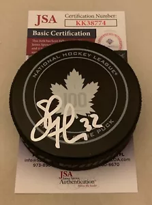 Steve Thomas signed Toronto Maple Leafs 100th Anniversary Official Game Puck JSA - Picture 1 of 2