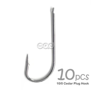 10pcs Size 10/0 Fishing Cedar Plug Hooks good for 4" or 6" Cedar Plugs Rigs @US - Picture 1 of 8