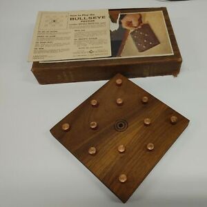 Vintage Hoyle Official Games The Bullseye Puzzler Game 1964 - 8106 Walnut - Rare