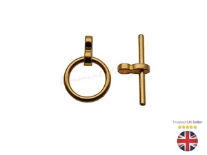 10 Sets Golden Tibetan Toggle Clasps 18mm x 11mm Findings Clasp Bead i144 - Picture 1 of 1
