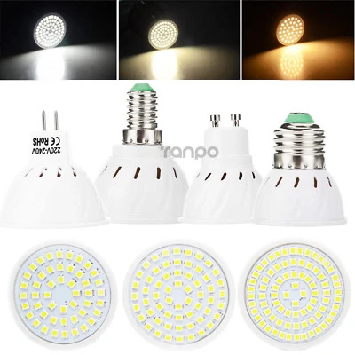 GU10 MR16 E14 E27 LED Spotlight Bulb 4W 5W 6W 2835 SMD Lamp 110V 220V 12V Bright - Image 1 of 4
