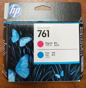 New Genuine HP 761 Magenta/Cyan Printhead CH646A DesignJet - Picture 1 of 2