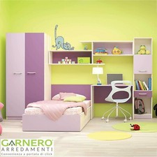 Cameretta camera completa bambini bimbi ragazzi rosa MASHA stile moderno design