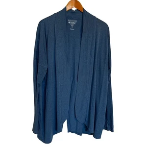 Coolibar Cardigan Women XL Blue UPF 50+ Lumaleo Sun Wrap Organic Cotton Bamboo - Picture 1 of 9