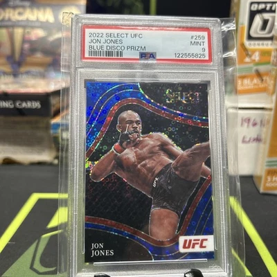 2022 Panini Select UFC #259 JON JONES Octagonside Blue Disco 35/49 PSA 9 - Image 1 of 2