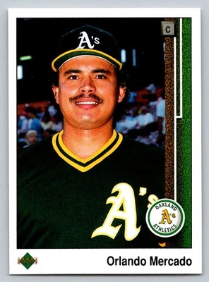 1989 Upper Deck #624 Orlando Mercado Oakland Athletics - Image 1 of 2