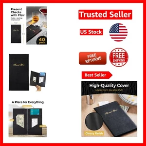 Presentadores Gold Lion Black Check - Paquete de 10 con impresión de agradecimiento para servidores - Imagen 1 de 11