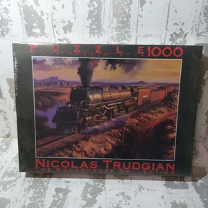 Puzzle sigillato 1995 Nicolas Trudgian 1000 pezzi treno Union Pacific Big Boy - Foto 1 di 8
