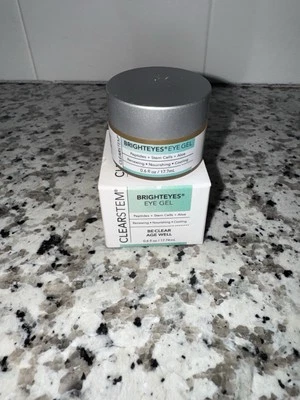 Clear Stem Brighteyes Renewing Eye Gel Peptides Aloe Stem Cells 0.6 oz Jar New - Image 1 of 2