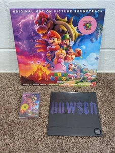 The Super Mario Bros. Movie 2xLP - Pink and Yellow Rare Bowser and Cassette - Picture 1 of 7