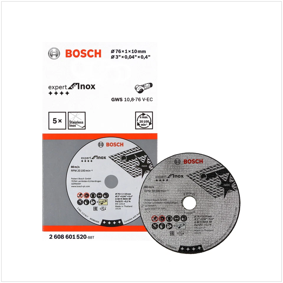 Bosch PRO Stainless Steel and Metal Trennscheibe 76 x 1 x 10 mm - 2608601520