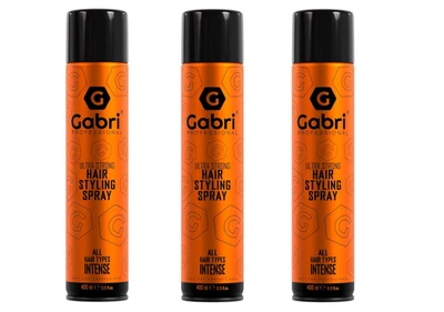 LACCA SPRAY EXTRA FORTE MODELLANTE  VOLUMIZZANTE 400 ML GABRI PROFESSIONAL x3 - Immagine 1 di 4