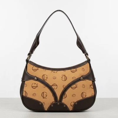 Guy Laroche Purse Vintage Brown Leather Suede Womens Handbag Made In Spain - Photo 1/4