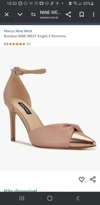 Nine West Neutral Color Pumps With Gold Toe - Image 1 of 4
