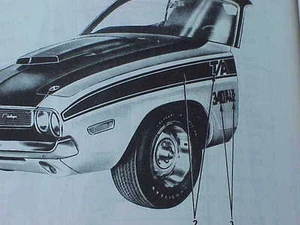 1970 T/A Challenger NOS MoPar TAPE STRIPE KIT Complete SET 10 Pieces  - Picture 1 of 3