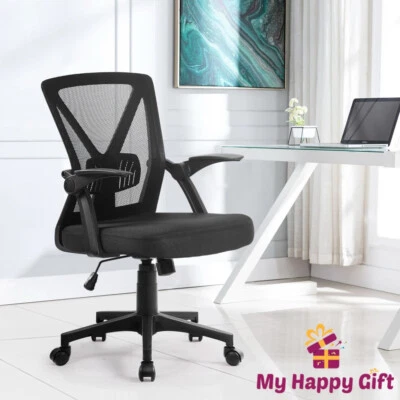 Artiss Gaming Office Chair Mesh Computer Chairs Swivel Executive Mid Back Black - image 1 of 4