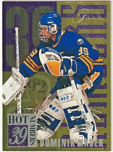 1994-95 Fleer (Flair) "Hot Numbers" SP Insert Card # 3 of 10 Dominik Hasek 39! - Picture 1 of 2