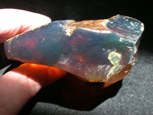 Beautiful BLUE Pink AMBER Fossil Gemstone LARGE 102 gram Piece - Picture 1 of 11