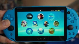 Sony PS Vita PCH-2000 Blue Console With 128GB Memory Card - Picture 1 of 19