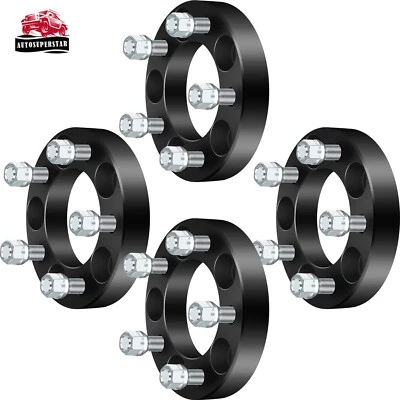 4 X 1" (25mm) 5x4.5 12x1.5 Studs Wheel Spacers For Chevrolet For Toyota Camry - Image 1 of 4