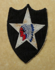 US 2nd Infantry Division Original 1950's Foreign Made Cut Edge Patch Korean era?